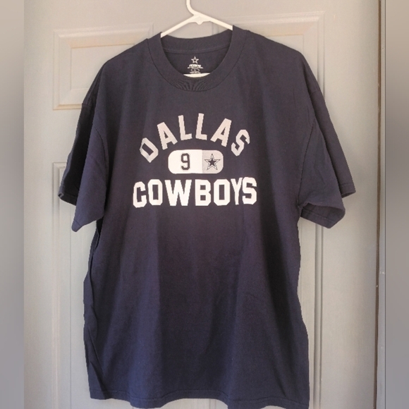 Men's Dallas Cowboys Football Navy Blue T Shirt Size Large Romo #9 Unisex - Picture 1 of 2